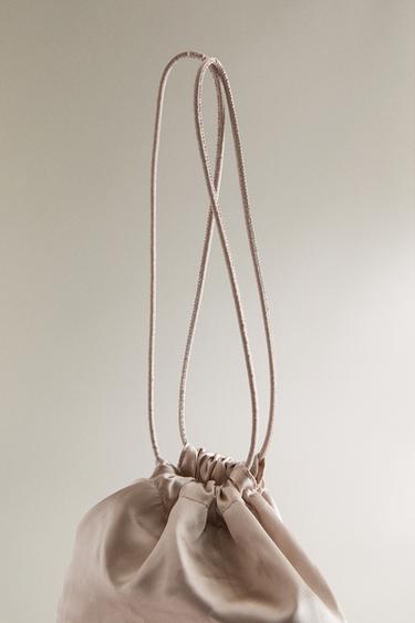 LARGE SILK BAG - Ecru White by Zara - Image 4