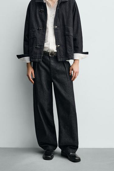 BARREL FIT DENIM CHINO TROUSERS - Indigo by Zara