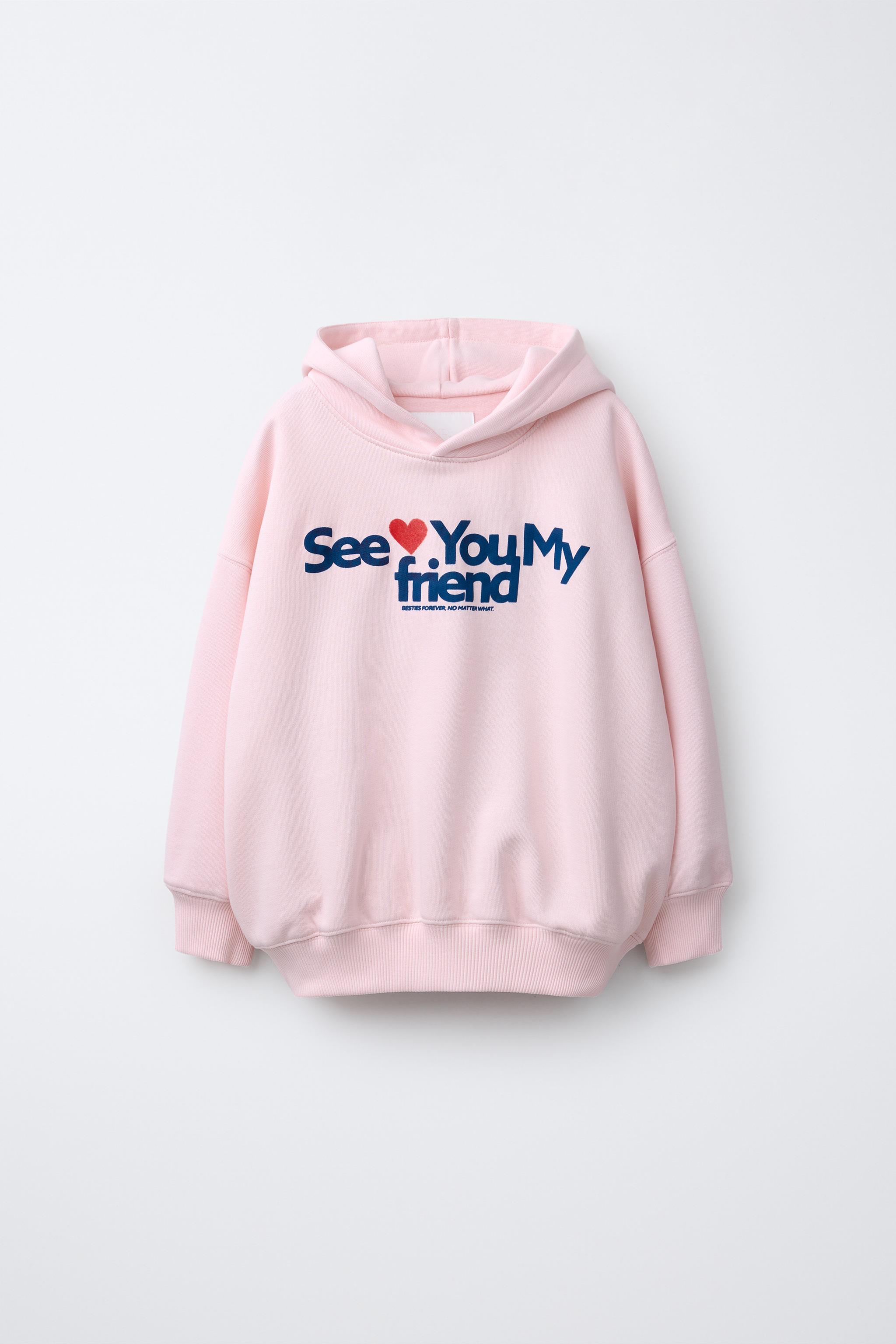 HEART PRINT HOODIE - Pink | ZARA India