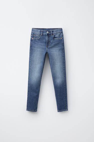 JEANS SKINNY FIT - E kaltër e mesme nga Zara