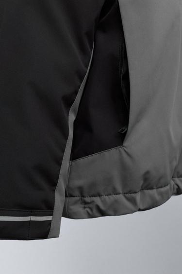 WATER-REPELLENT COLOUR BLOCK JACKET - Black by Zara - Image 6