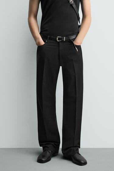 Zara 喇叭修身西裝長褲 - 黑色