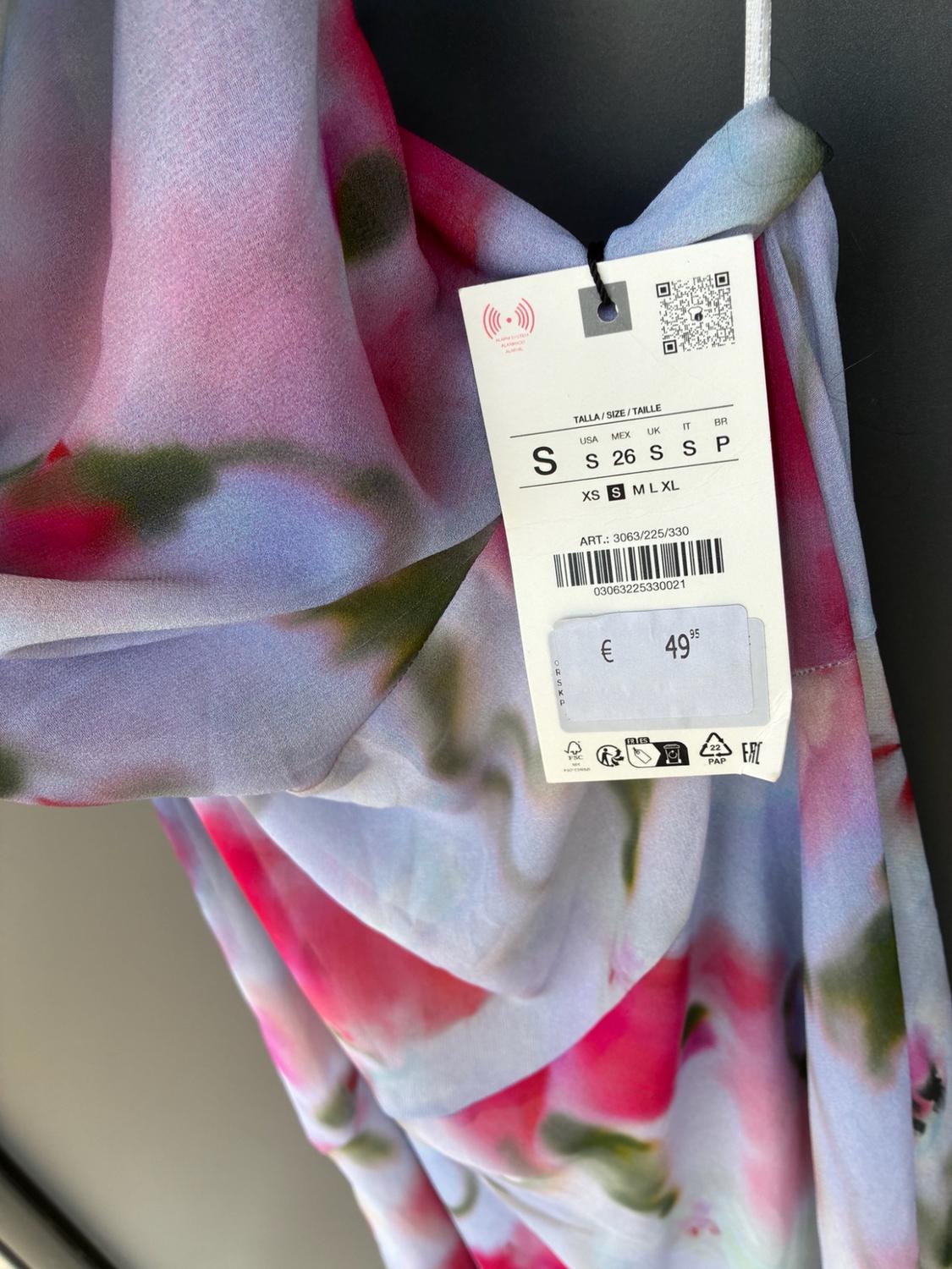 PRINTED HALTER MIDI DRESS - Image 4