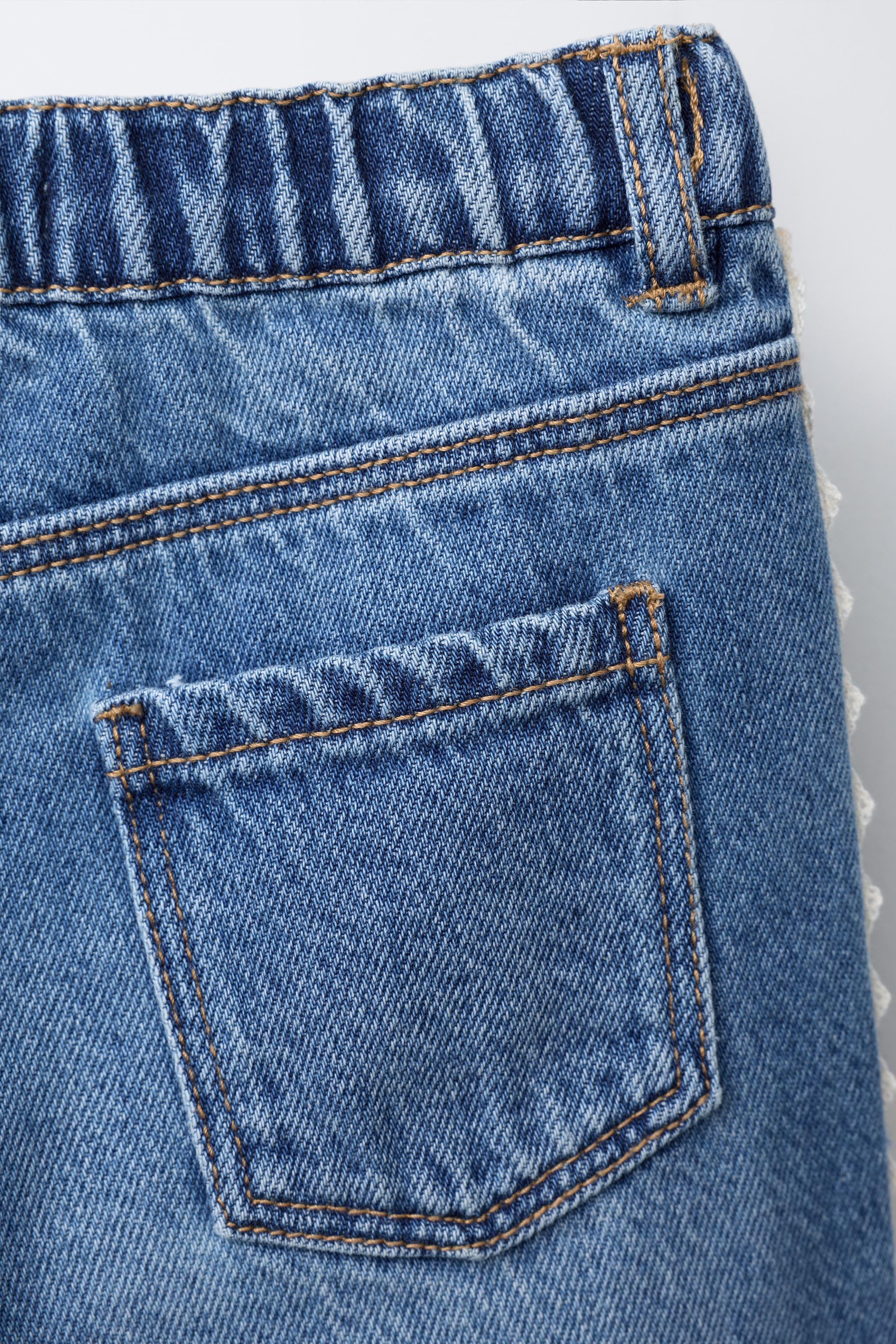 JUPE-CULOTTE EN JEAN DENTELLE