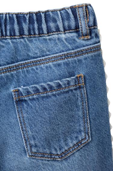JEANS CULOTTE PUNTILLA - Azul de Zara