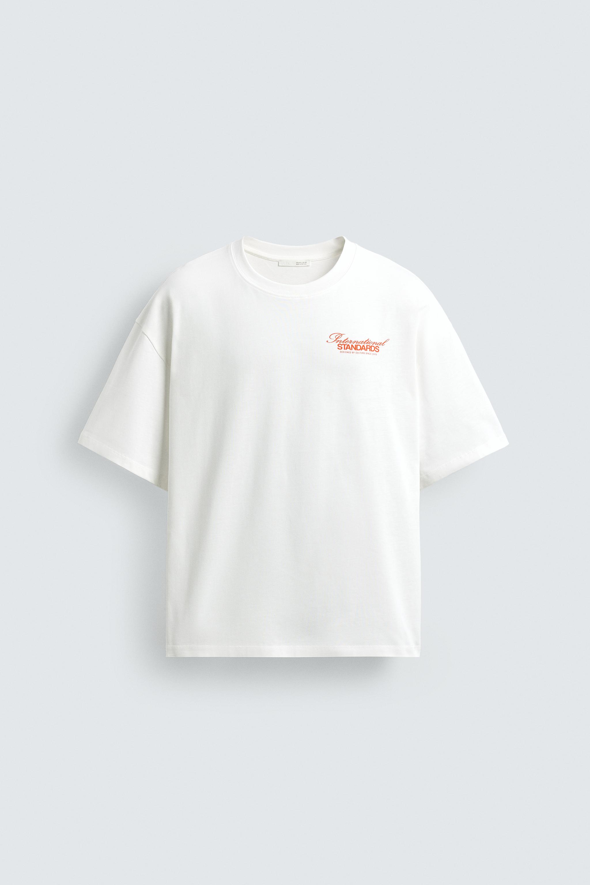 T-SHIRT À INSCRIPTIONS IMPRIMÉES EN CONTRASTE