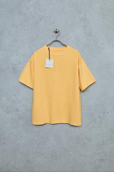 STORIESZ - CAMISETA LISA - Amarillo pastel de Zara