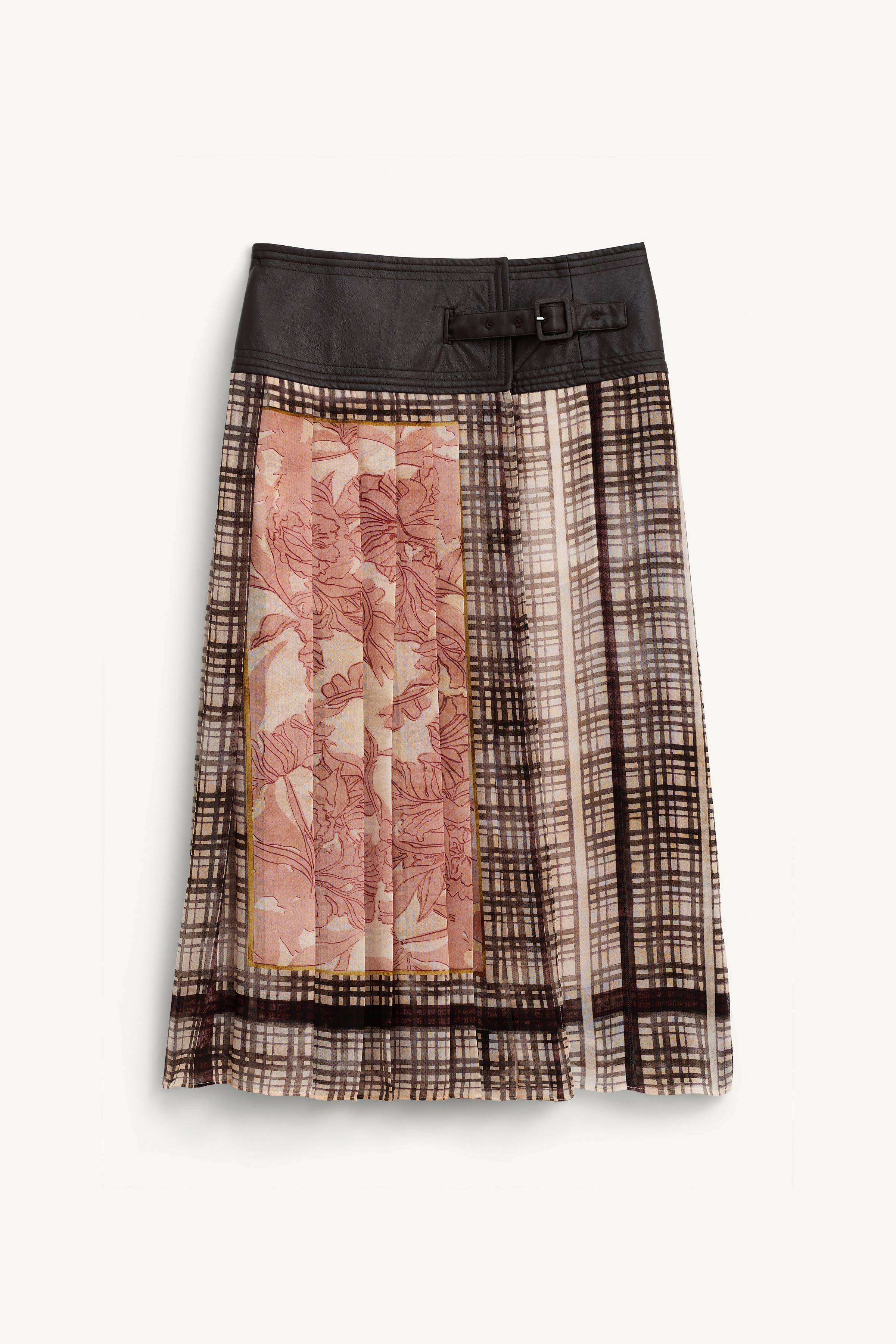 LIMITED EDITION SCARF PLEATED SKIRT