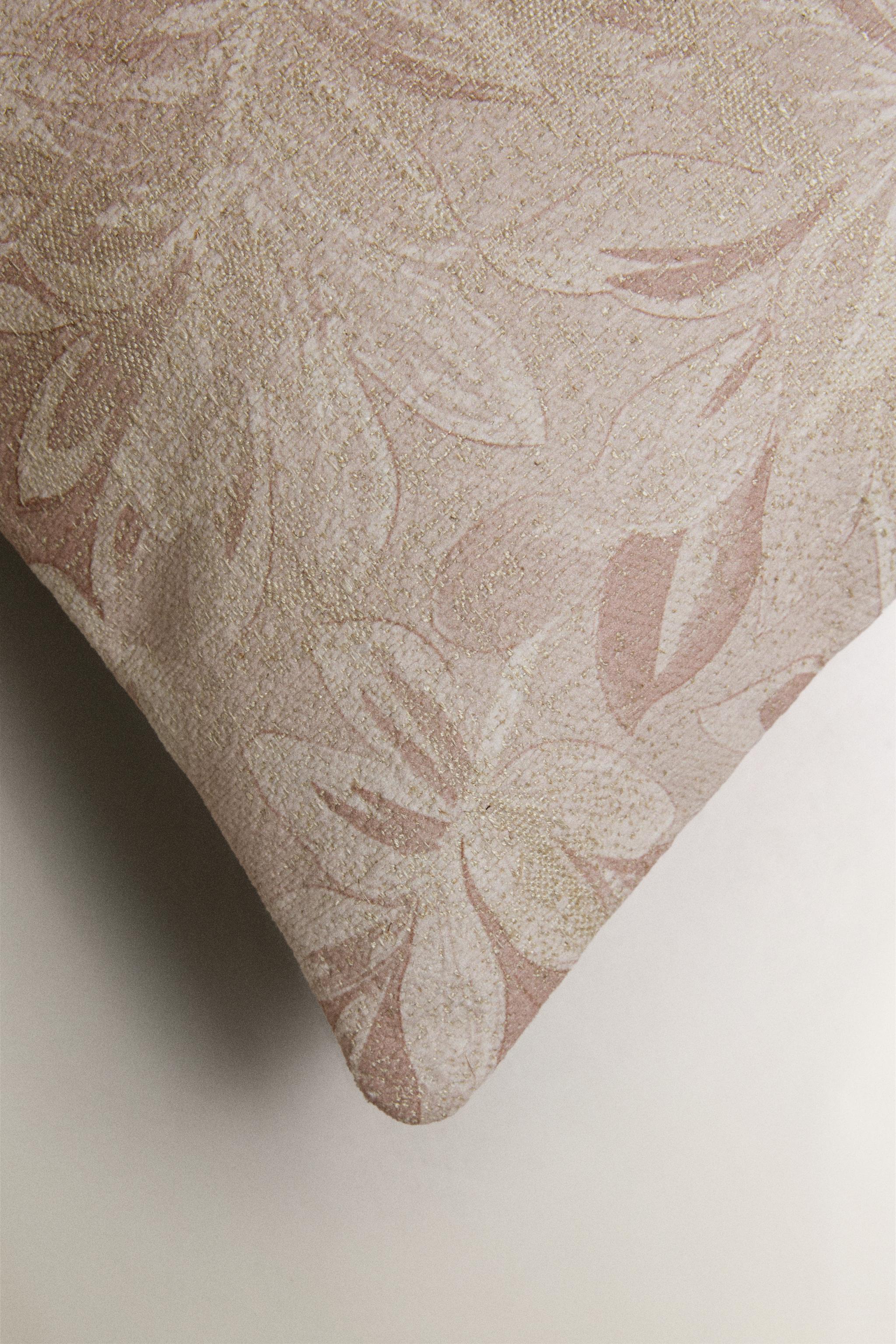 CHENILLE CUSHION COVER — Light pink