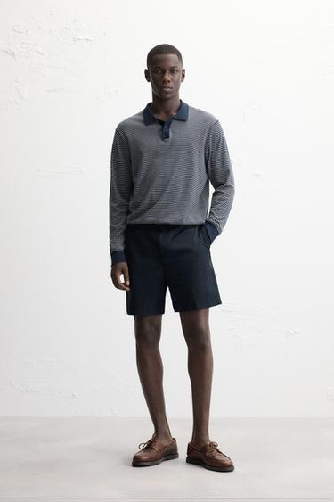 BERMUDA REGULAR FIT PLIEGUES - Marino de Zara