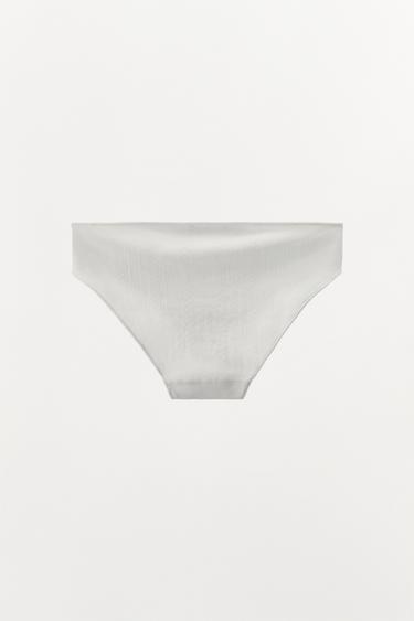 CULOTTE POINTELLE LACET SATINÉ - Blanc de Zara - Image 3