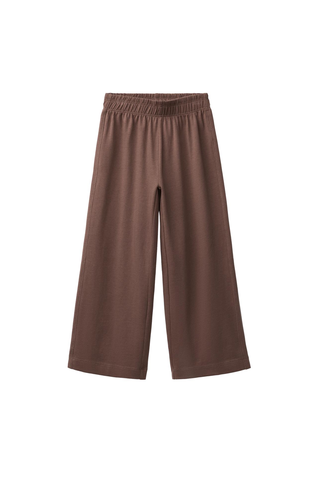 HEAVYWEIGHT WIDE LEG PANTS — Brown