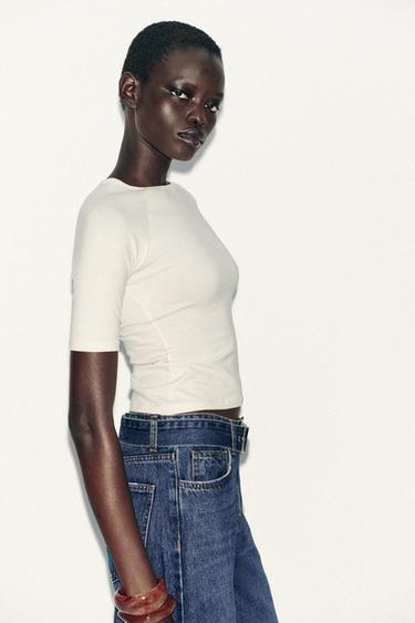 SOFT-TOUCH T-SHIRT - Ecru by Zara