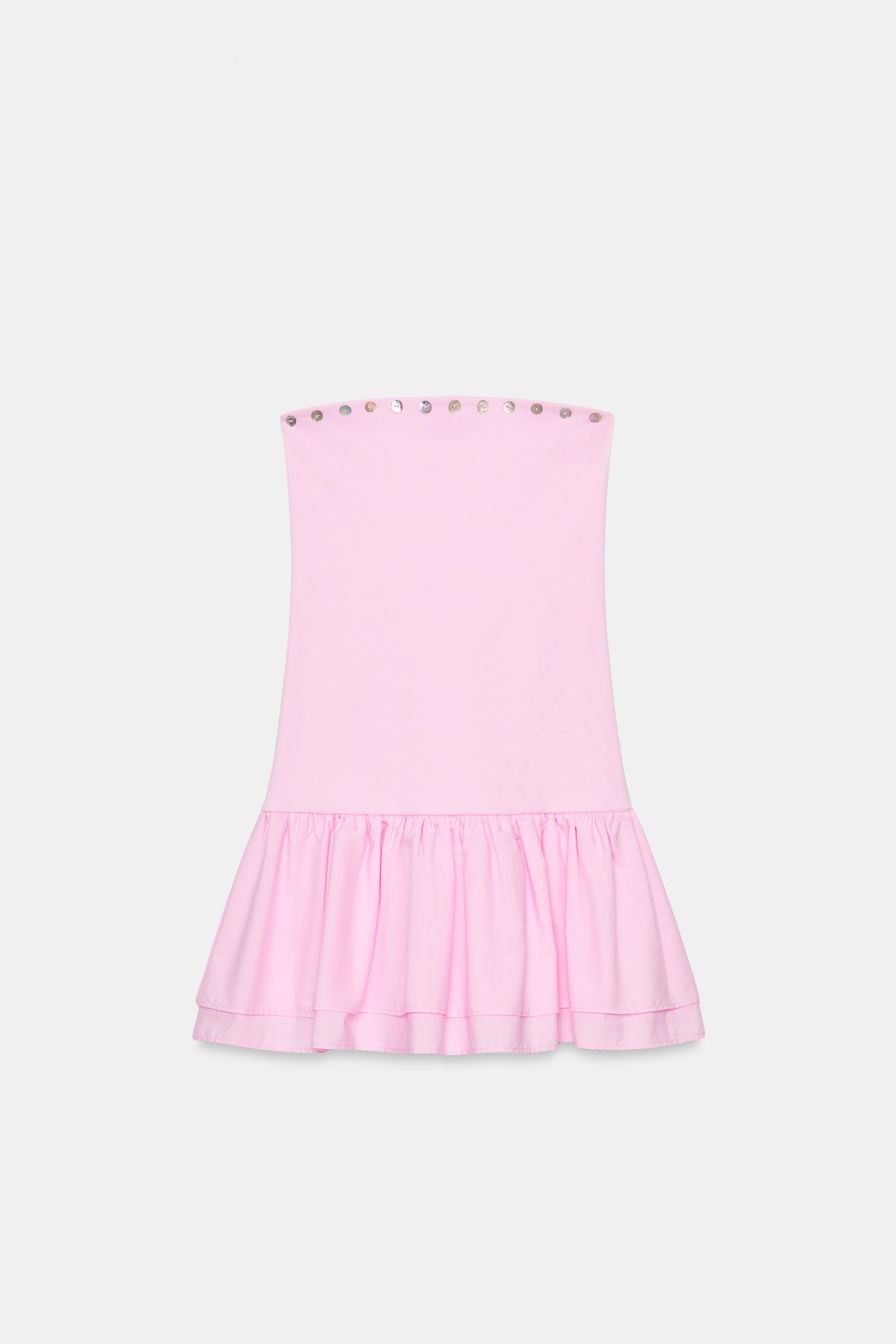 ROBE COURTE À VOLANTS