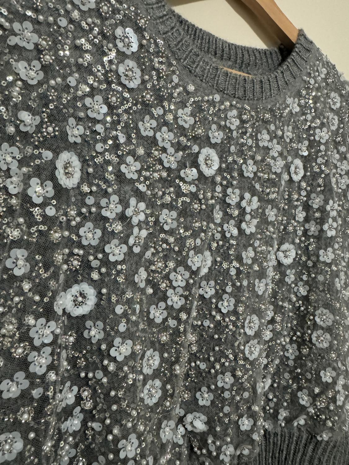 BEADED KNIT SWEATER VEST - Image 2