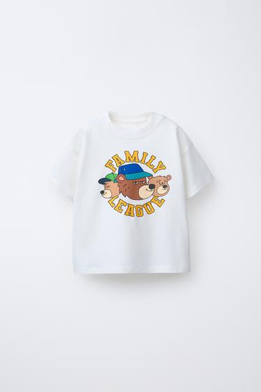 T-SHIRT À IMPRIMÉ ANIMAUX - Écru de Zara