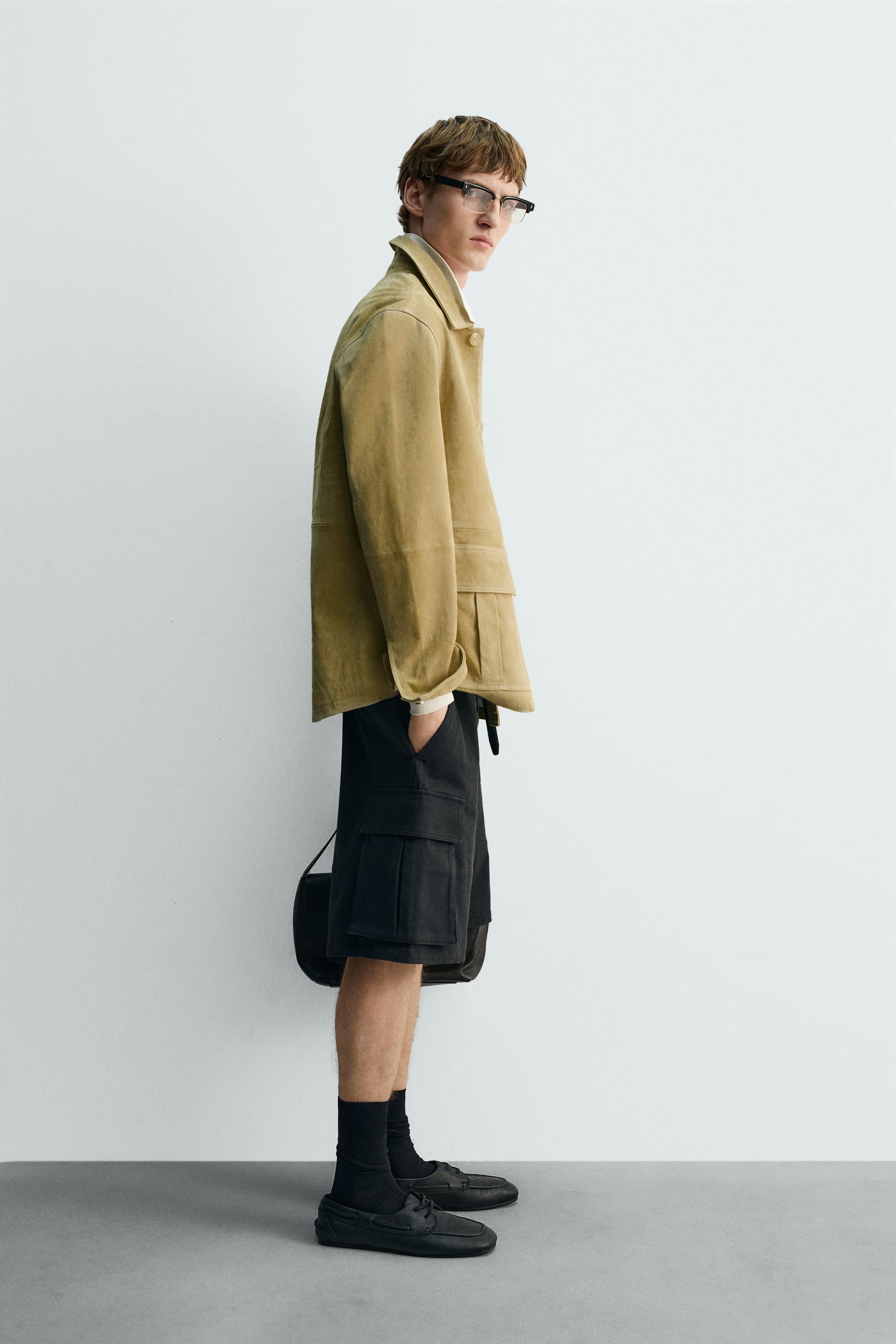 BLOUSON EN DAIM À POCHES