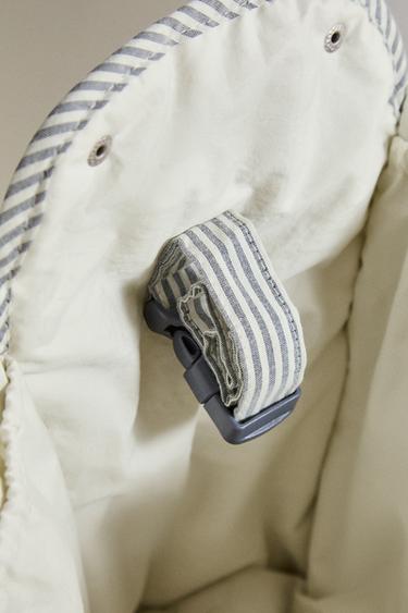 STRIPED COTTON MATERNITY BAG - Grey by Zara - Image 3
