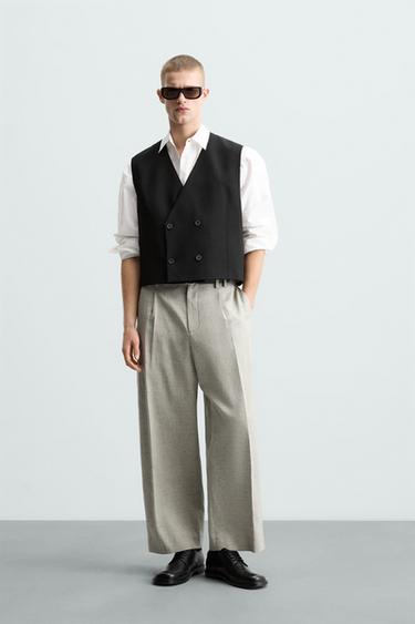 CHALECO CRUZADO - Negro de Zara - Imagen 0