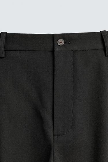 PANTALON AVEC LAINE À PLIS - Noir de Zara - Image 8