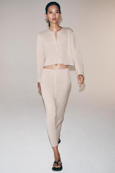 LONG SLEEVE BUTTONED JACKET - Beige by Zara - Image 6