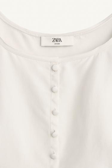 LIMITED EDITION ROMANTIC BUTTON-UP TOP - Ice by Zara - Image 6