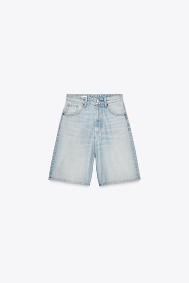 BERMUDA EN JEAN TRF LIGNE A TAILLE NORMALE - Bleu clair de Zara - Image 5