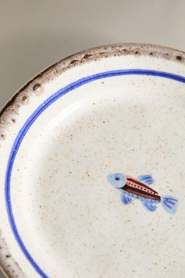 ASSIETTE À PAIN GRÈS POISSON - Bleu de Zara - Image 4