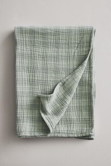 COUVERTURE GAZE CARREAUX - Vert de Zara - Image 4