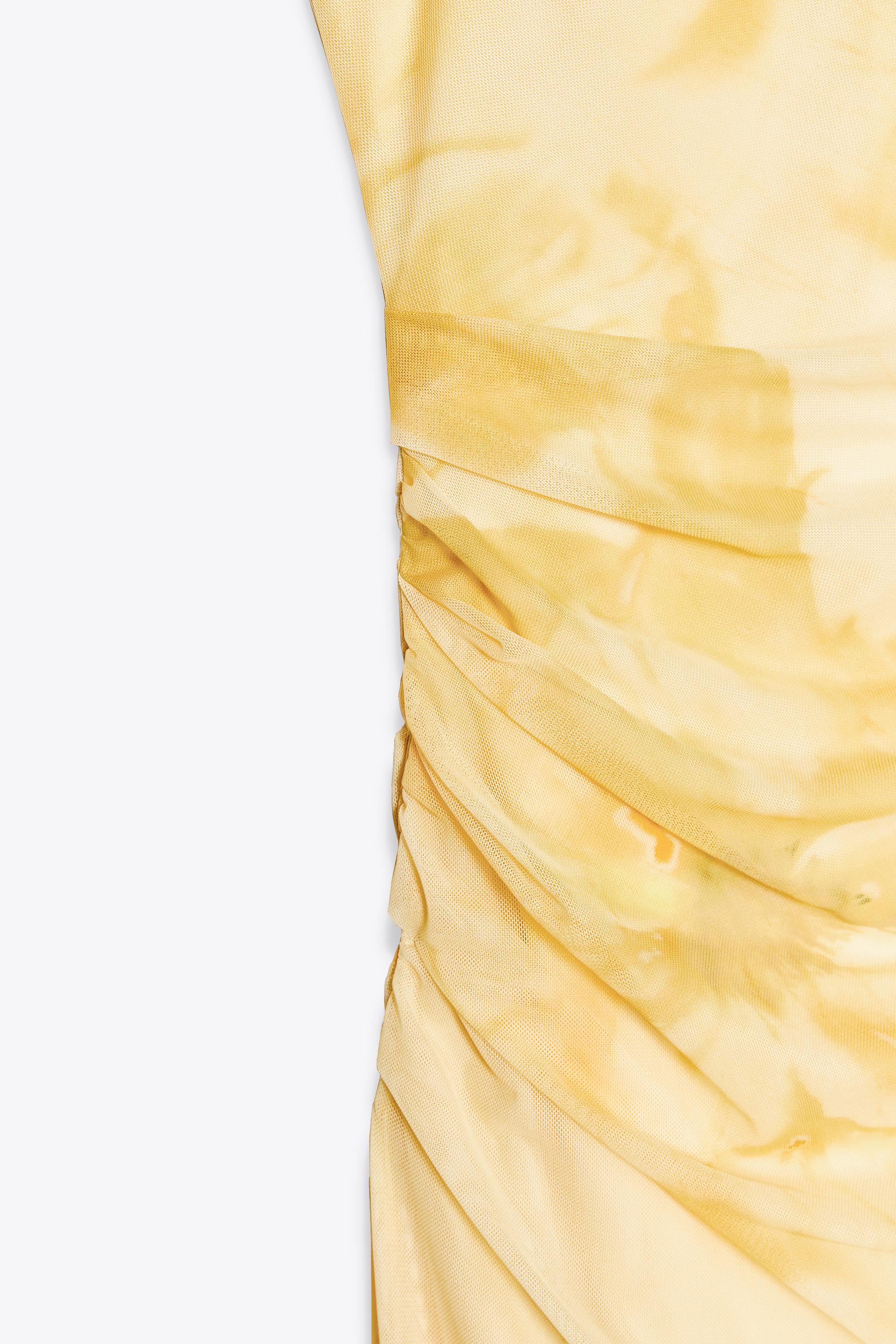 【ZARA】プリントチュール ミディワンピース 2557/027/119 プリントチュール ミディワンピース - イエロー | ZARA Japan / 日本