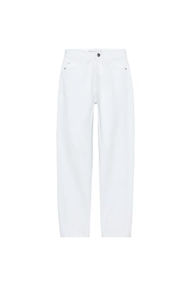 Z1975 HIGH-WAIST MOM JEANS - White by Zara
