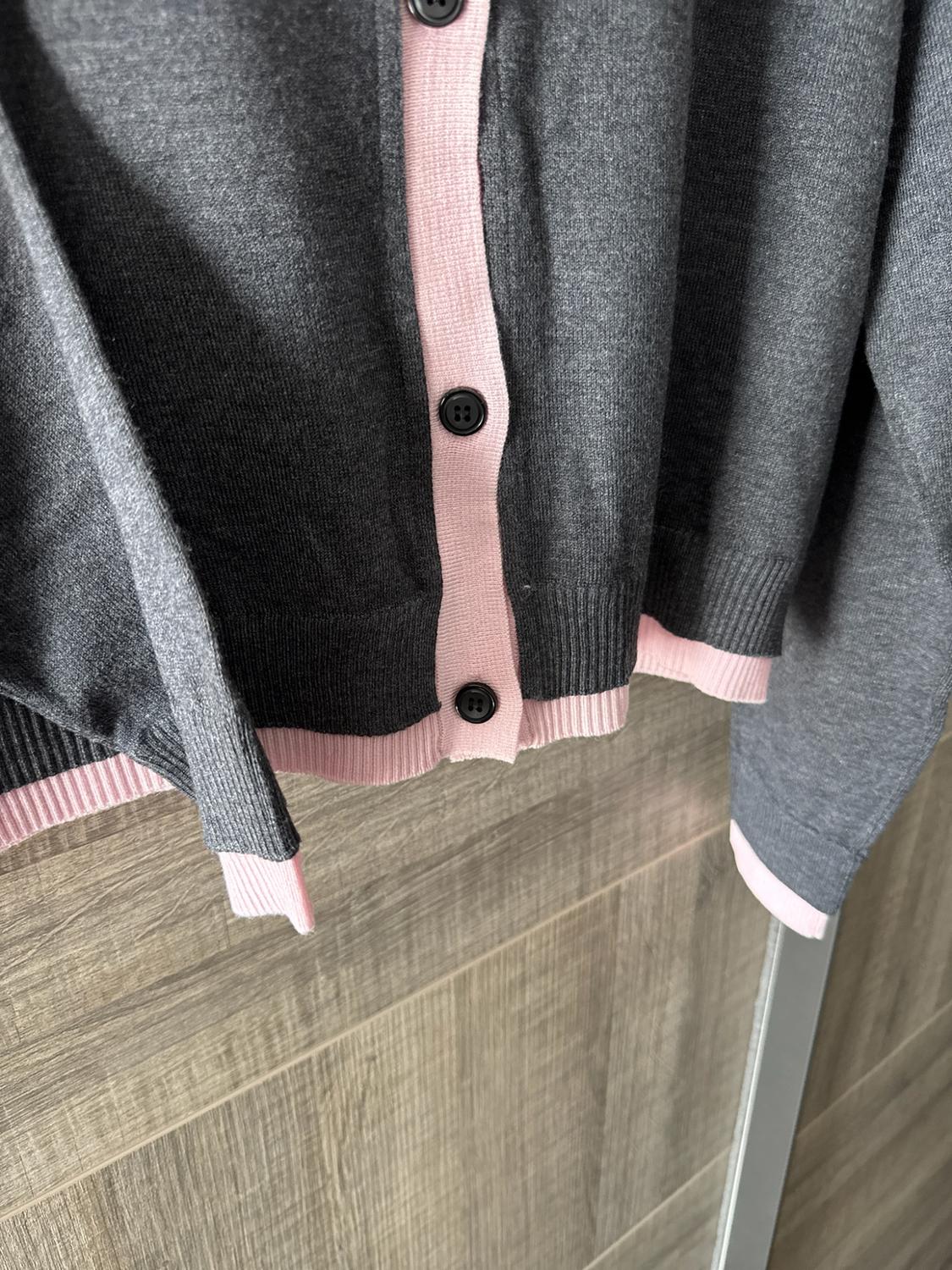 CONTRAST KNIT CARDIGAN - Image 3