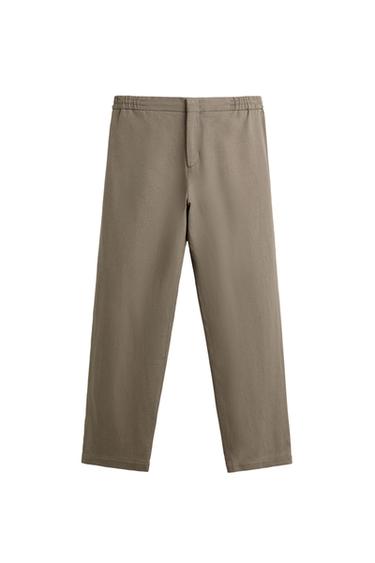 VISCOSE-JUTE TROUSERS