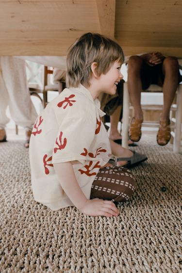 EMBROIDERED LINEN SHIRT - Ecru by Zara