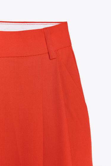 DOUBLE PLEAT TROUSERS - Red / Coral by Zara - Image 8