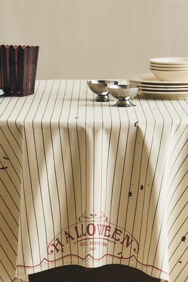 할로윈 코튼 테이블보 - Zara 멀티컬러