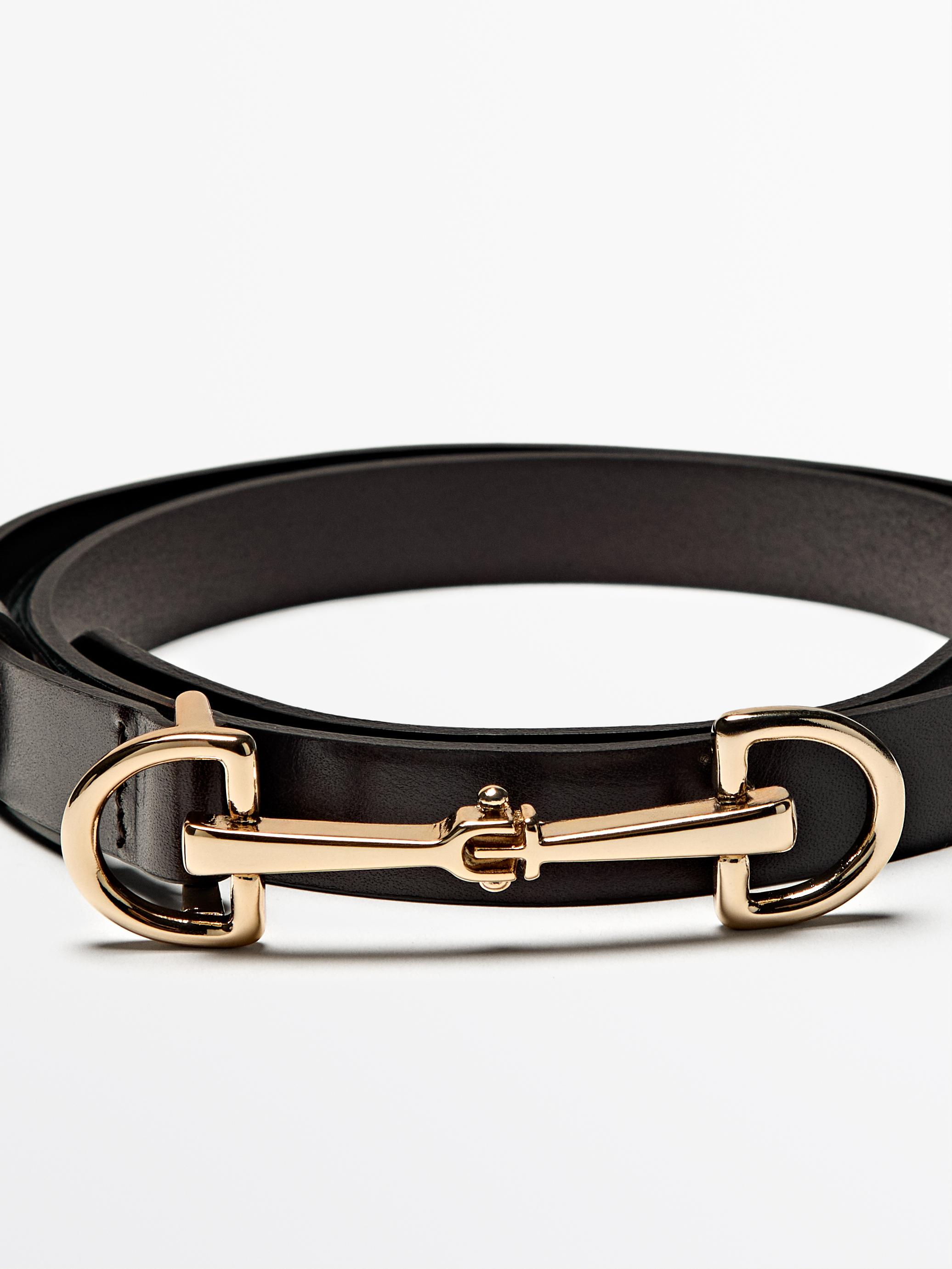 Ceinture équestre en cuir nappa