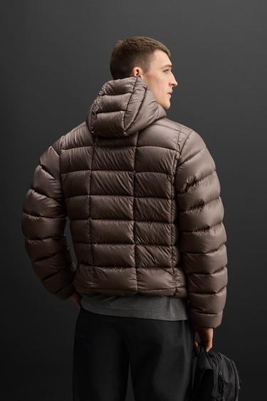 VESTE DOUDOUNE À CAPUCHE - Marron clair de Zara - Image 2