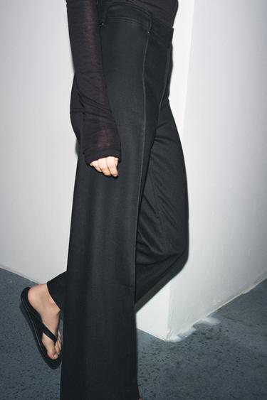 JEANS ZW COLLECTION WIDE LEG HIGH-WAIST - Black by Zara - Image 3