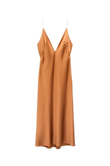 LONG SATIN DRESS