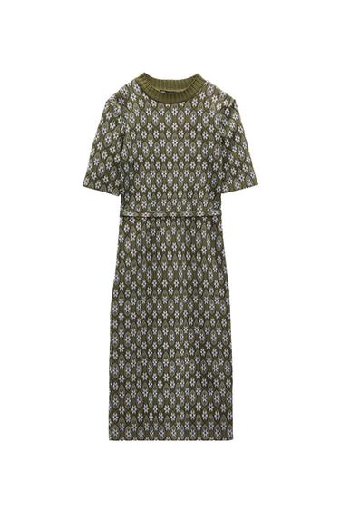 JACQUARD MIDI DRESS