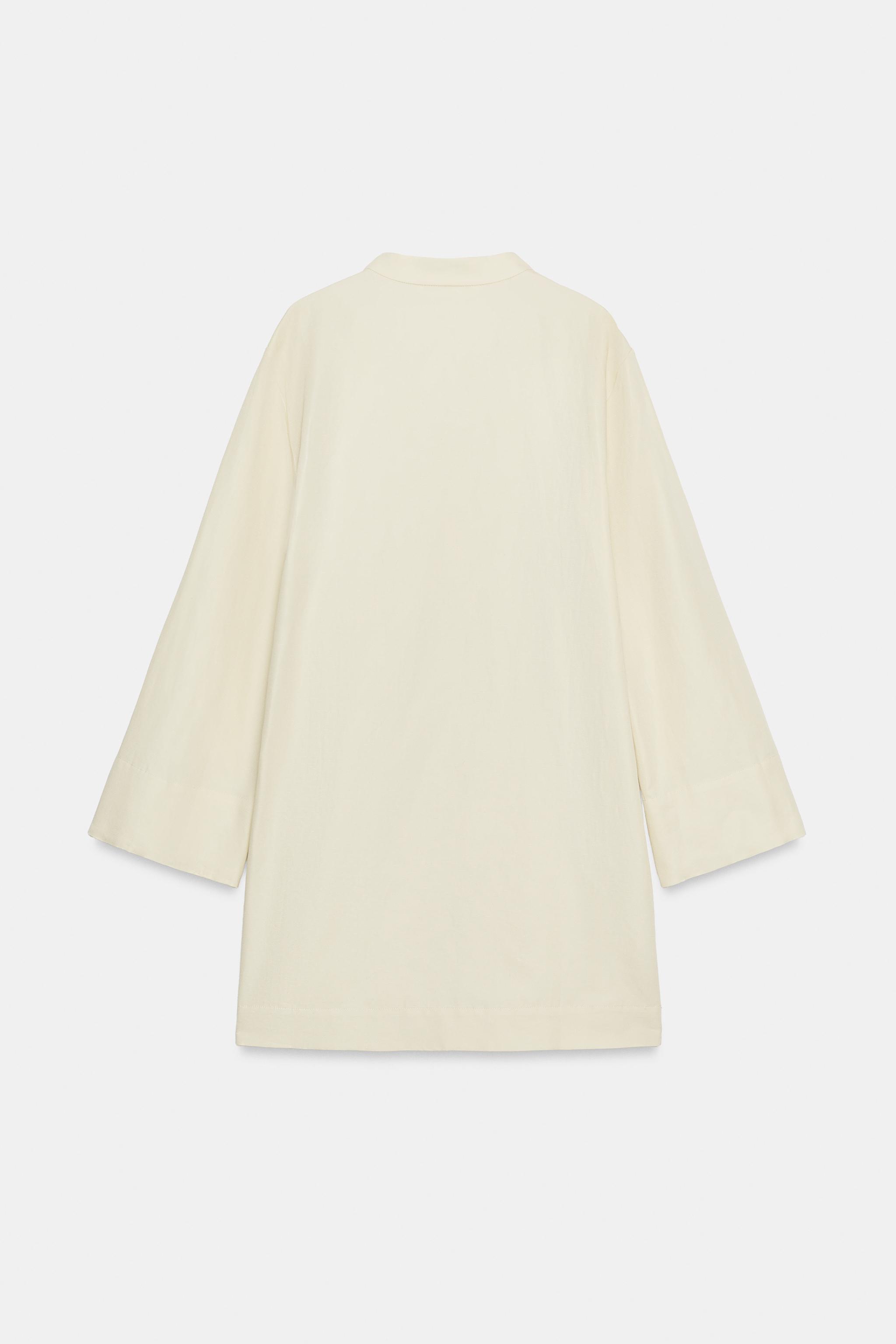 ZW COLLECTION KISA SÜSLÜ DÜĞMELİ ELBİSE - Görsel 4
