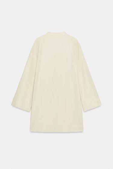 ROBE COURTE À BRANDEBOURGS ZW COLLECTION - Jaune de Zara - Image 6
