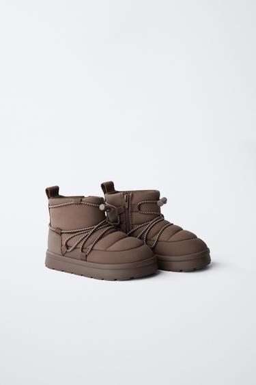 НЕЙЛОНОВІ ВОДОВІДШТОВХУВАЛЬНІ ЧОБОТИ - Коричневий Zara