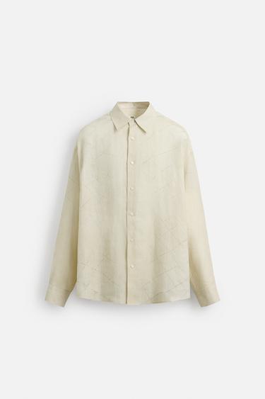 LIMITED EDITION 100% LINEN ABSTRACT PRINT SHIRT - Printed by Zara - Image 6