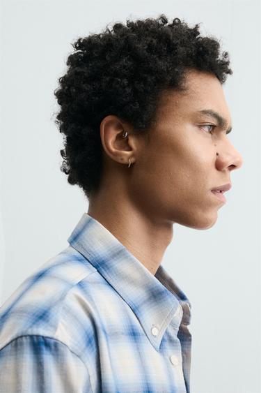 CHEMISE RELAXED FIT À CARREAUX - Bleu / Blanc de Zara - Image 5