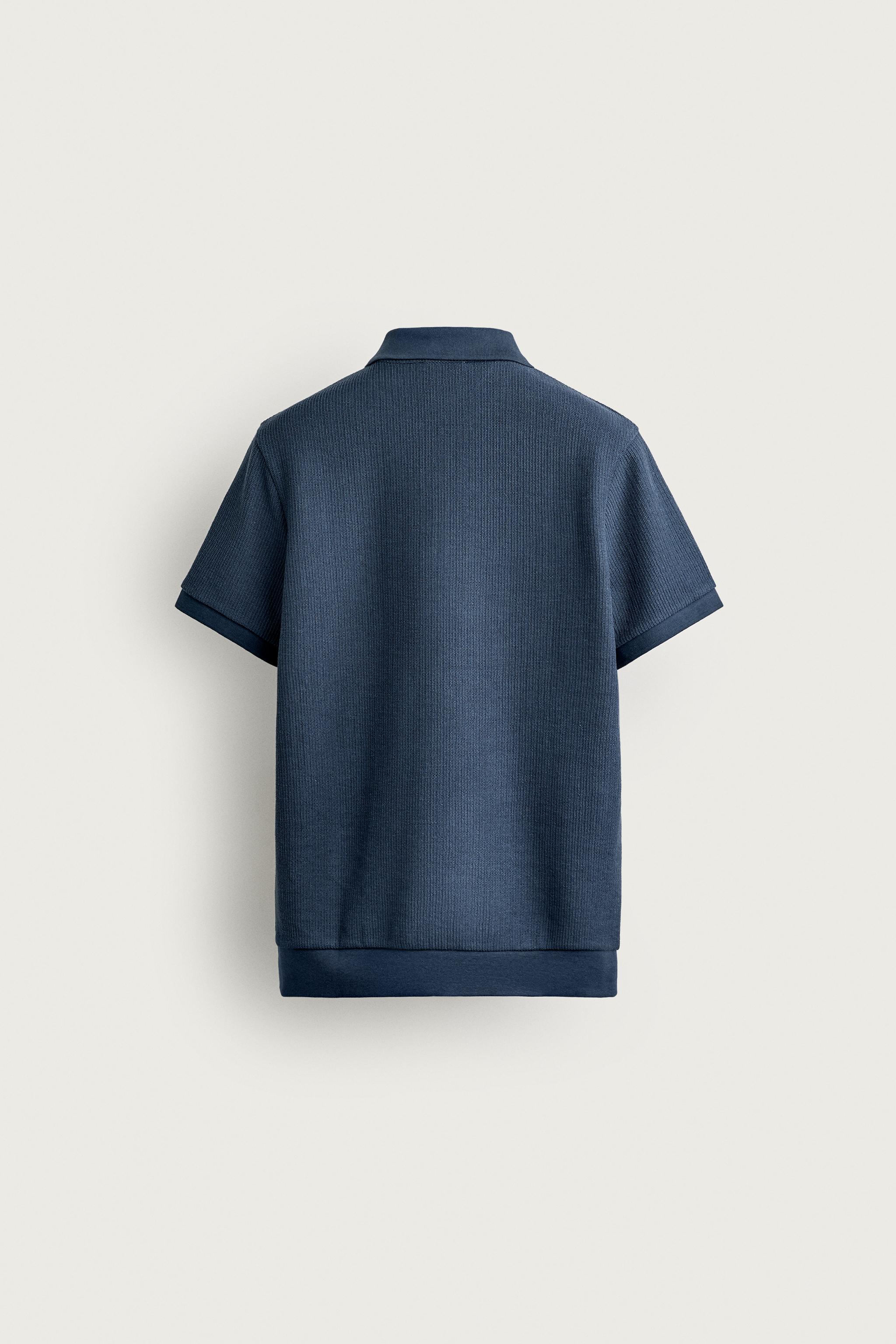 REGULAR FIT ZIP POLO SHIRT
