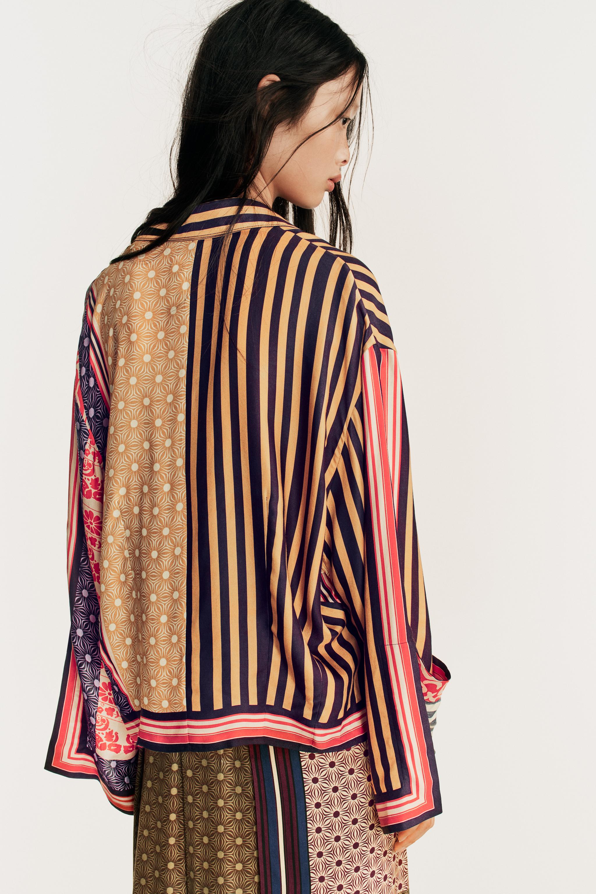 Женские рубашки Zara LIMITED EDITION PRINTED COMBINATION SHIRT — фото 5