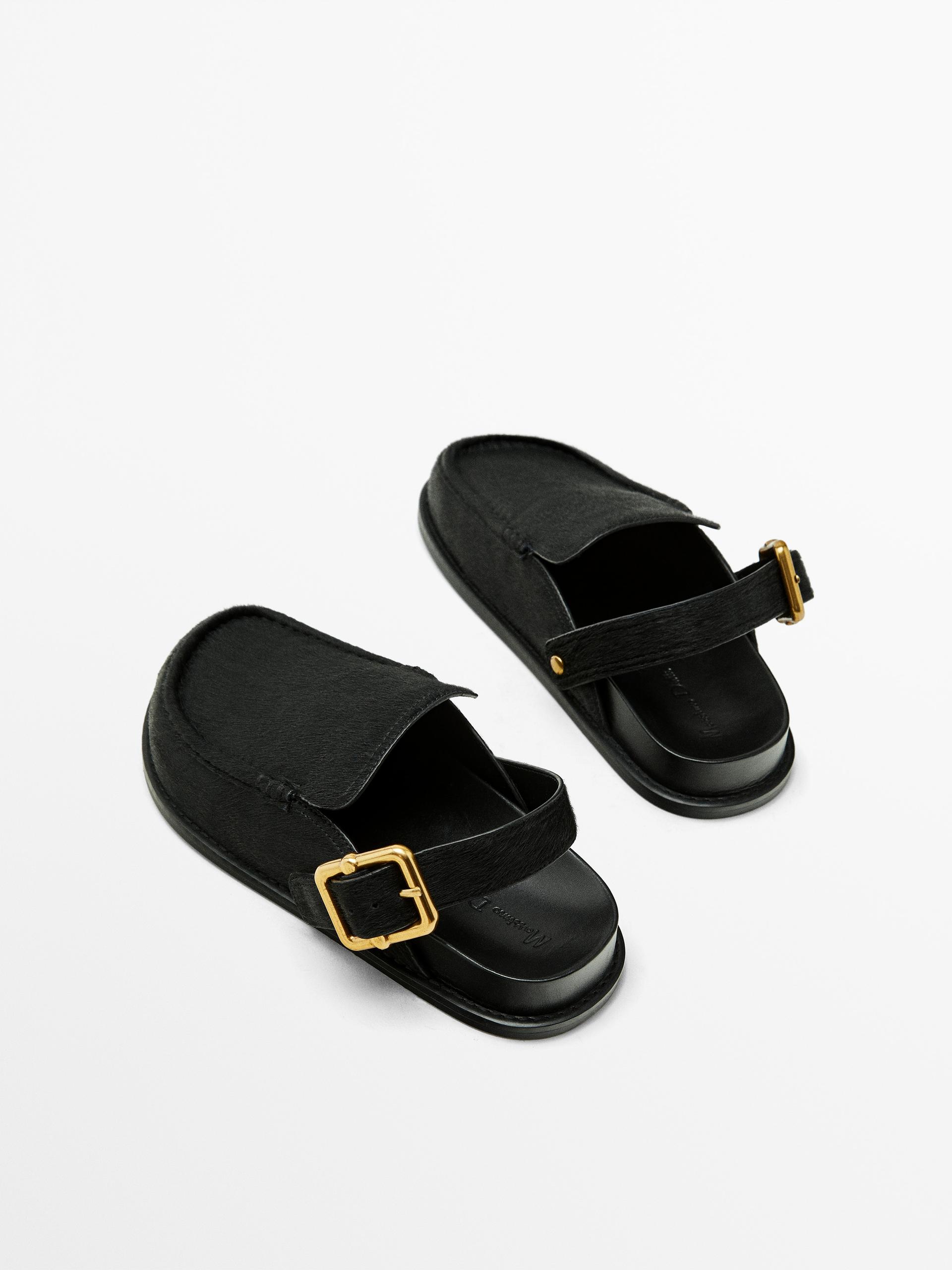 Zara Trafaluc Black High Sole Slippers - Fancy Soles