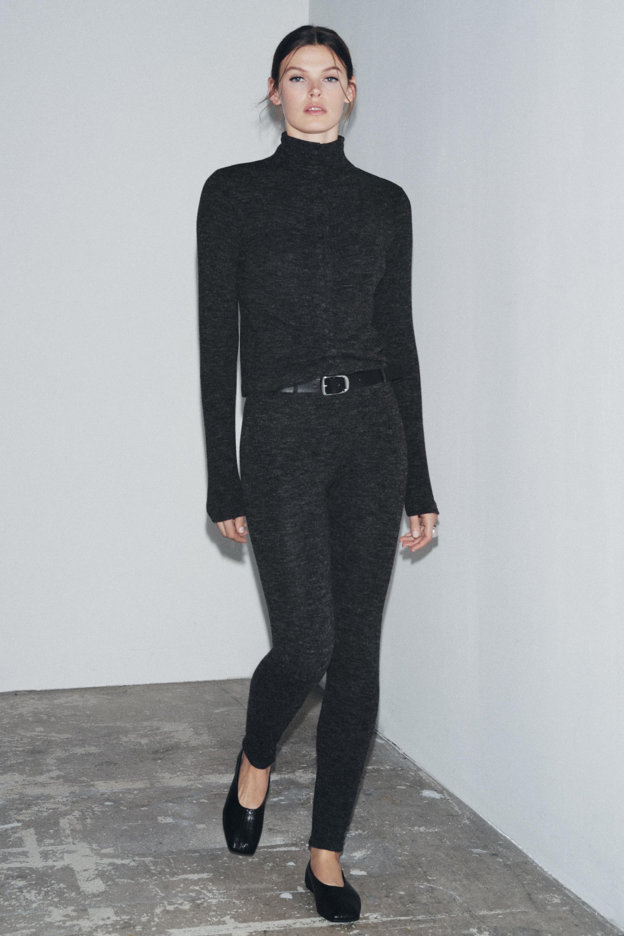 えり SOFT HIGH NECK JACKET - Anthracite grey | ZARA United States
